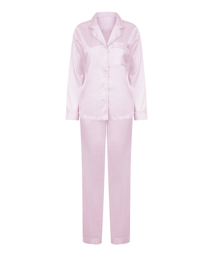 WOMENS SATIN LONG PYJAMAS