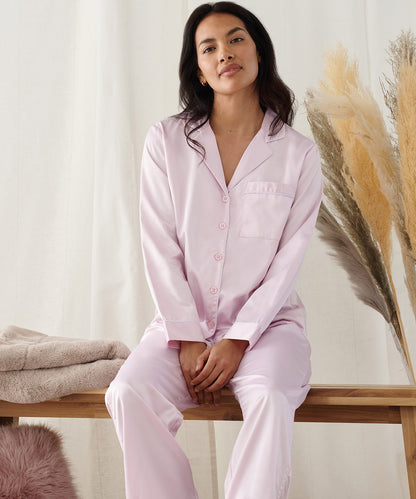 WOMENS SATIN LONG PYJAMAS
