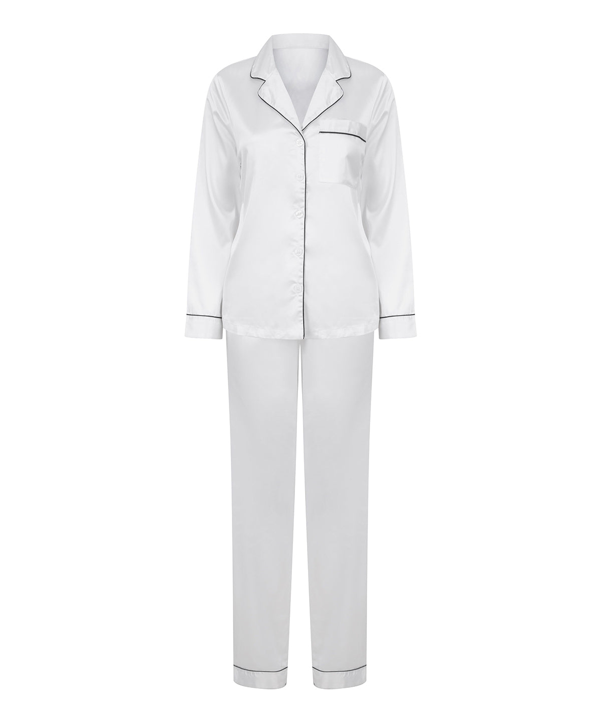 WOMENS SATIN LONG PYJAMAS