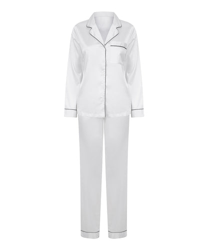 WOMENS SATIN LONG PYJAMAS